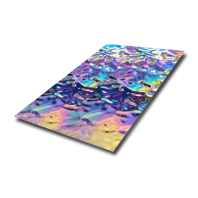 304 Roestvrijstalen Watergolfplaat met Spiegelafwerking en 0,65 mm Dikte voor Plafonddecoratie