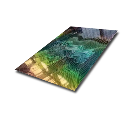 PVD Rainbow Color Laser Finished Decorative Stainless Steel Sheet