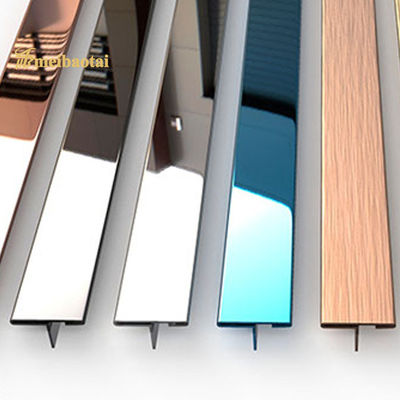 3048 mm Zwart PVD-gecoat 304 Roestvrij Staal Tegelprofiel en Effecttegelstrip voor Hoekbescherming