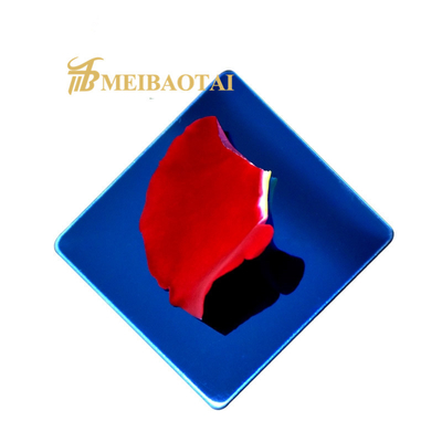 SS304 201 0.8mm Blauwe Spiegel Gekleurde de Decoratieplaat van het Roestvrij staalblad
