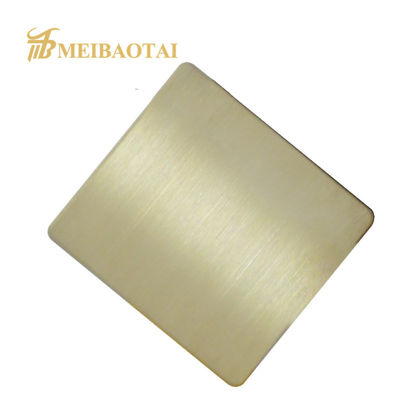 Goede prijs PVD Gecoate Grade 430 Hairline Roestvrij Staal Paneel met 8c PVC Folie voor Architecturale Toepassingen online