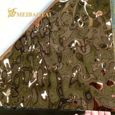 Goede prijs 304 roestvrij staal watergolfplaat met gouden PVD-coating en 7c PVC-film voor decoratief plafond online
