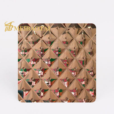 Goede prijs SS201 roestvrij staal Diamond Plate, 10ft In reliëf gemaakte Staalplaat 0.75mm dik online