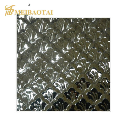 Gouden zwart gepolijst geborduurd roestvrij staalplaat met 0,85 mm dikte en dubbele PVC-film voor decoratief gebruik