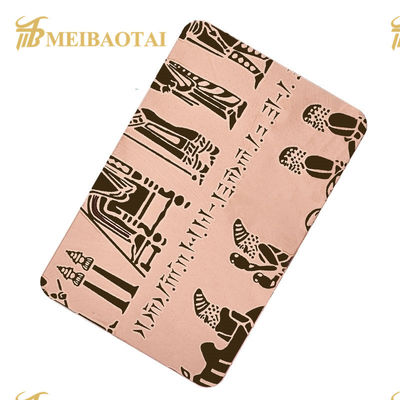 Goede prijs 201 de roestvrij staal Geëtste Hardheid van Bladpvd Rose Gold Color HRB100 online
