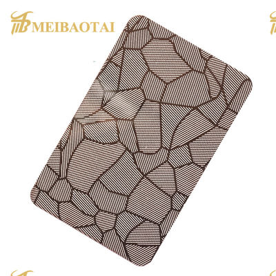 Goede prijs Rose Gold Black Mirror Etched 304 Roestvrij staalblad Vier Voet online