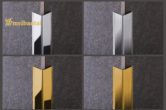 Goede prijs 10FT L van de Versierings Gouden Zilveren Zwarte Rose Gold Mirror Hairline Tile van de Vormtegel de Randversiering online
