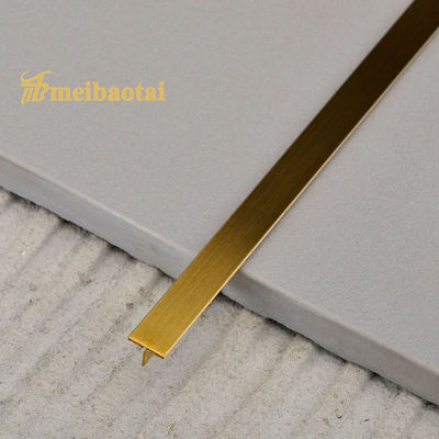 Goede prijs Goud PVD bedekte haarlijn van roestvrij staal tegel trim JIS Standard T15X2048mm online