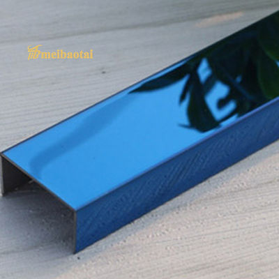 PVD Blauw 304 roestvrij staal U-afwerking Tegelrand Afwerking 20 mm voor wanddecoratie