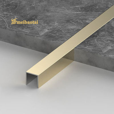 Goede prijs 304 Roestvrijstalen U-profiel tegelprofiel met 7c PVC-folie en HV200 hardheid voor decoratieve bescherming online