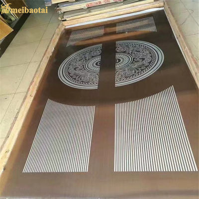 Goede prijs 0.95mm dikte 304 roestvrijstalen plaat met geëtst ontwerp voor liften in formaat 1219x2438mm online