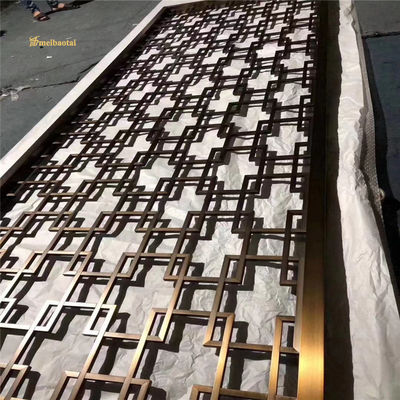 Bruine Kleur Aangepaste Maat Hairline Oppervlak Roestvrij Staal Kamerverdeler Metalen Kamerverdeler