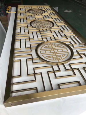 Goede prijs Ss304 roestvrij staal kamerverdeler Gouden kleur haarlijn decoratie muur online