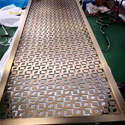 Goede prijs PVD-goud zwart bekleed met roestvrij staal Aluminium kamerscheiding maat online