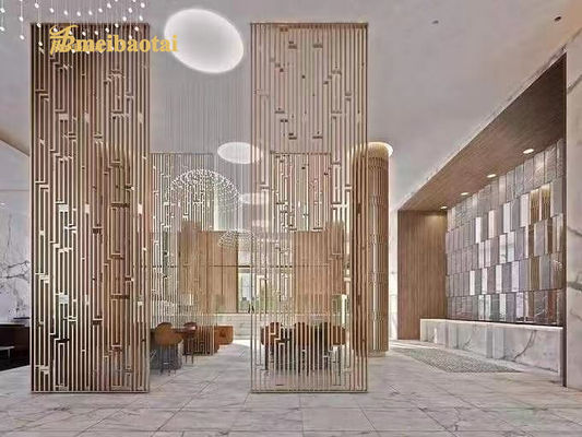 Goede prijs Pas het Metaalzaal van Art Screen SS Verdelersverdelingen Decoratief voor Hotel aan online