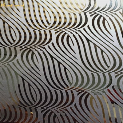 4 Voet Kwaliteit 201 Geëtst Roestvrij Staalplaat met 70 Micron PVC Film voor Liftdecoratie