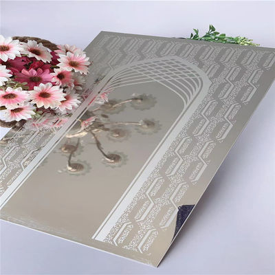Goede prijs Graad 304 Spiegel gegraveerd roestvrij staal plaat 1219x2438mm voor lift decoratie plaat online