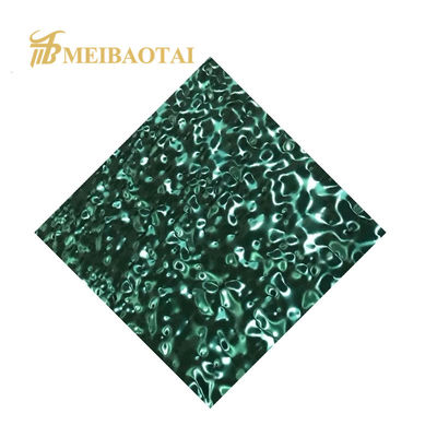 Goede prijs De gestempelde van de het Waterrimpeling van PVD Groene Decoratieve Muur van het het Roestvrije staalblad online