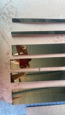 JIS Standard Gold Plating Stainless Steel Edge Trim met 0,85 mm dikte voor tegelbescherming