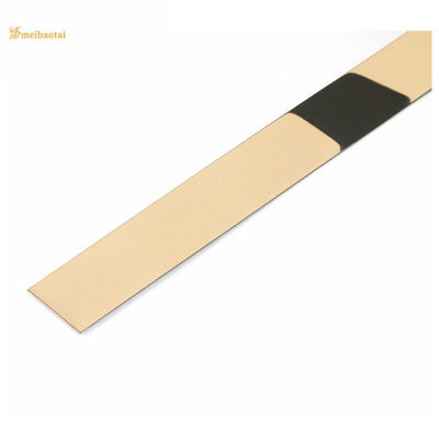 304 Roestvrij Staal Plak-en-plak Decoratieve Wandtegelrand met 3048 mm Lengte