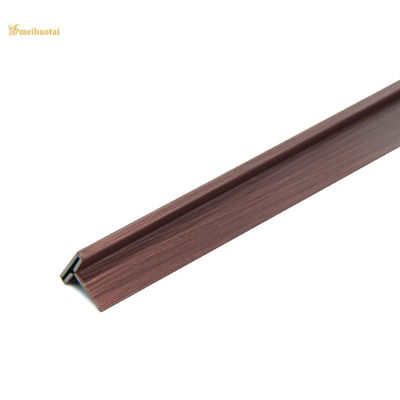 T10 roestvrijstalen tegels in antieke rode bronzen kleur - 304 graad met T10X3048mm grootte