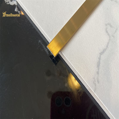 Matt Gold Afgewerkte 304 roestvrij staal T-vormige tegel trim voor hoek metaalprofiel GB Standard