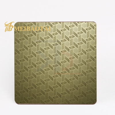 De gouden Zilveren Kleur maakte 304 SS Blad voor Decoratieve Muur in reliëf