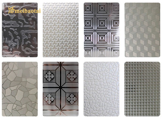 Goede prijs SS304 201 4*8FT maakte Geëtste de Decoratieplaat in reliëf van het Roestvrij staalblad online