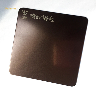 Gezandstraald Bruin Gouden Decoratief SS Blad 0.65mm Vlakke Vorm