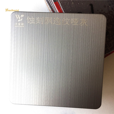 Mbt van ASTM Standaardroestvrij staalblad Grey Etched Pattern