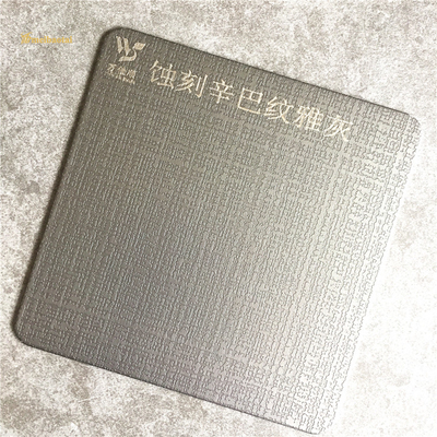 De Muurplaat van Grey Stainless Steel Etching Sheet Jisco van de Simbakorrel