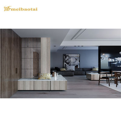 Goede prijs De imitatie Houten Korrel Roestvrije Gelamineerde Bladen verfraaien Muurrand 1000mm Breedte online